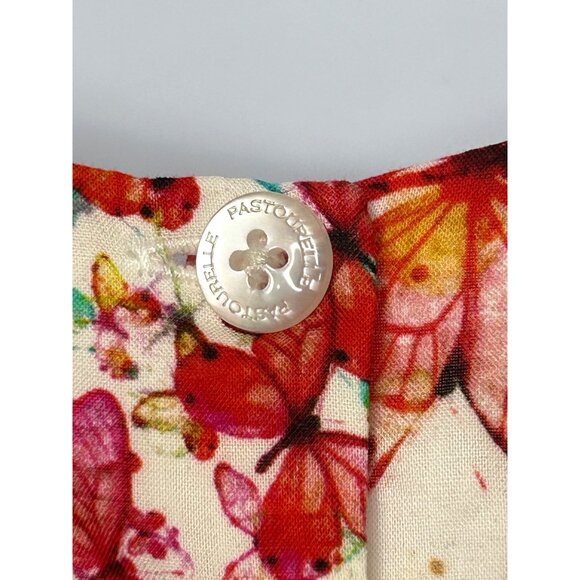 Pastourelle NYC Girls’ Dress 6 Butterfly Print Fit Flare Ruffle Cap Sleeve Ties - Picture 12 of 16